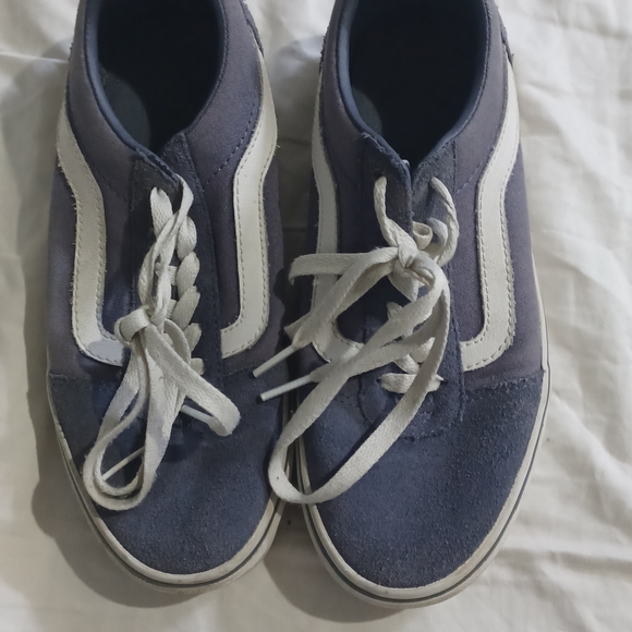 Vans Shoes - Blue and White Suede Sneakers